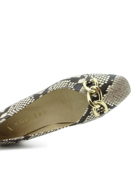 BAILARINA CADENA SERPIENTE BEIGE - KORTESY