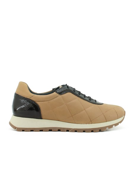 DEPORTIVO ENGUATADO BEIGE NEGRO