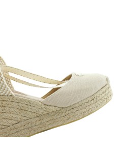 ESPARTO CUÑA ALTA CINTAS BEIGE - KORTESY CLOE