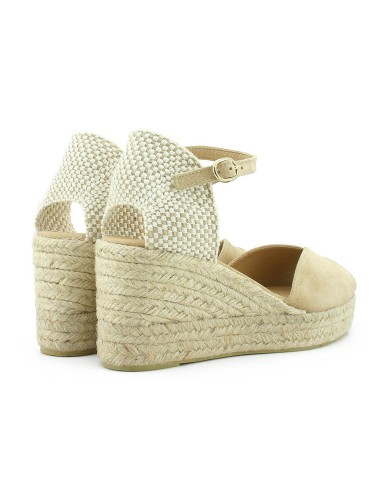 SANDALIAS ESPARTO CUÑA MEDIA BEIGE - KORTESY ISABEL