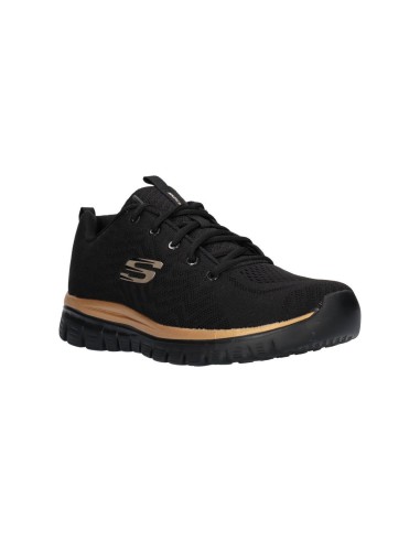 DEPORTIVO NEGRO ORO - SKECHERS 12615 GRACEFUL