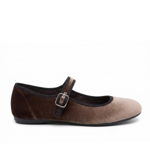 MERCEDES TERCIOPELO TAUPE-NEGRO
