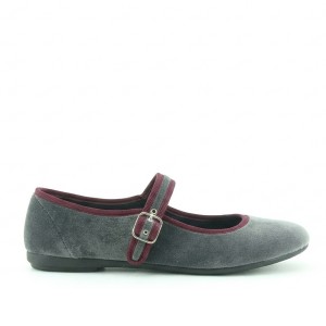 MERCEDES TERCIOPELO GRIS-BURDEOS