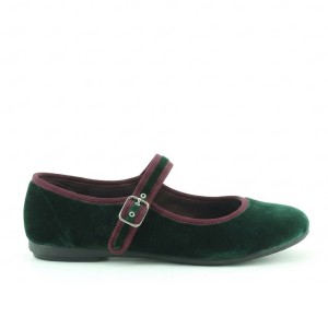 MERCEDES TERCIOPELO VERDE-BURDEOS